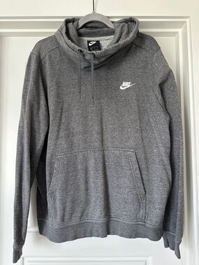 Nike Gray Women's Pullover Hoodie with Logo